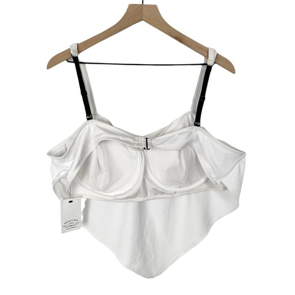 NEW Anthropologie Nettle's Tale "The Alicia Top" Underwire Support White H-Cup - Picture 8 of 12